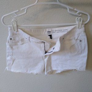 White cut-off shorts